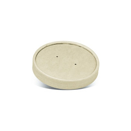 Bamboo Paper Lid PLA Coated for 8/12oz Bowl  1000 pcs