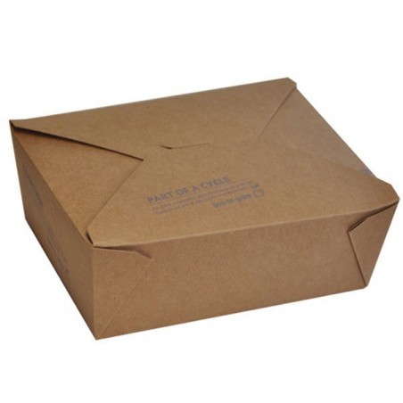 Lunch / Noodle Box Brown PLA / EXTRA LARGE (2400ml)  200 pcs