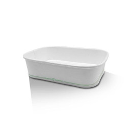 500ml Takeaway Rectangular Container White PLA Coated  300 pcs