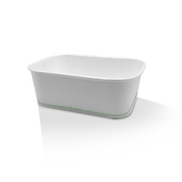 750ml Takeaway Rectangular Container White PLA Coated  300 pcs