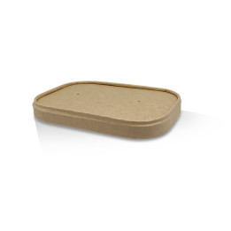 Paper Lid for Rectangular Container Kraft PLA Coated  300 pcs