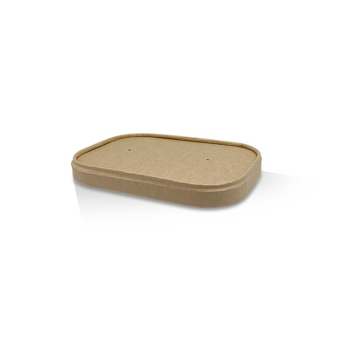 Paper Lid for Rectangular Container Kraft PLA Coated  300 pcs