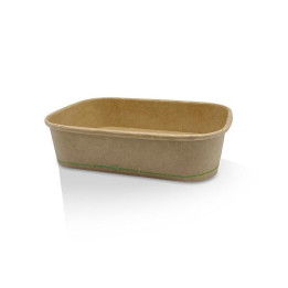 500ml Takeaway Rectangular Container White PP Coated  300 pcs