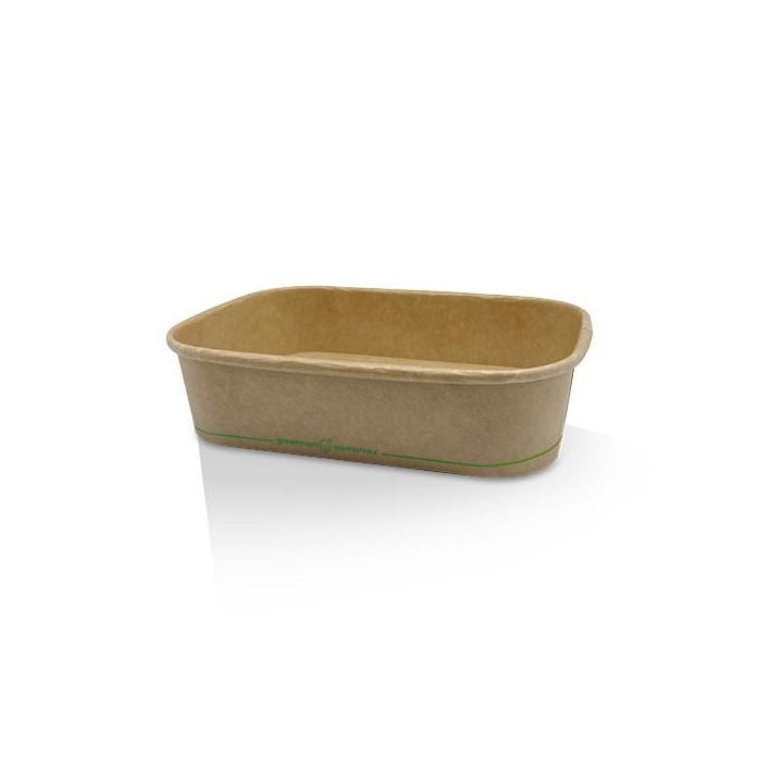 500ml Takeaway Rectangular Container White PP Coated  300 pcs
