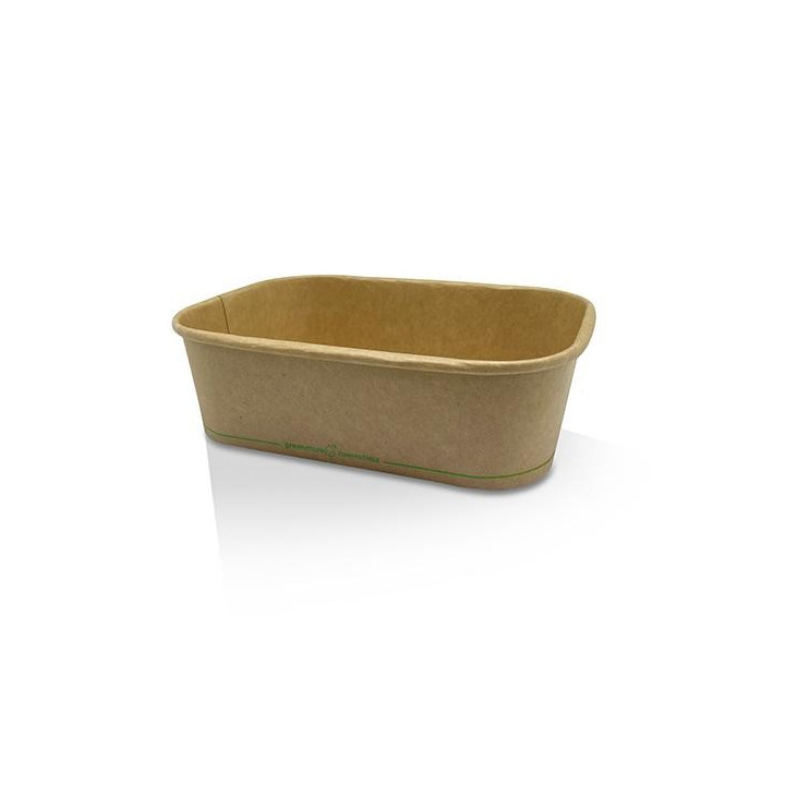 650ml Takeaway Rectangular Container White PP Coated  300 pcs