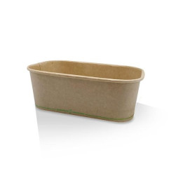 750ml Takeaway Rectangular Container White PP Coated  300 pcs