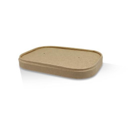 Paper Lid for Rectangular Container Kraft PP Coated  300 pcs