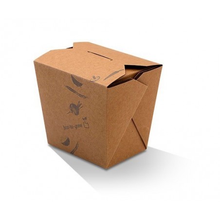 16oz Noodle / Fried Rice Takeaway Box (PLA) - BROWN  500 pcs