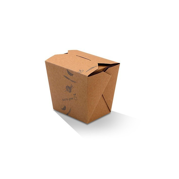 16oz Noodle / Fried Rice Takeaway Box (PLA) - BROWN  500 pcs