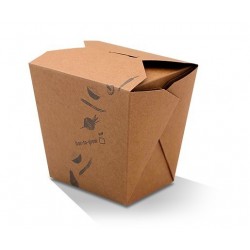 32oz Noodle / Fried Rice Takeaway Box (PLA) - BROWN  500 pcs