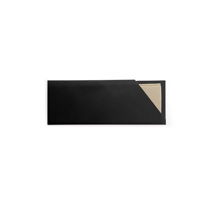 Black Cutlery Pouch With Bamboo Napkin  1000 pcs