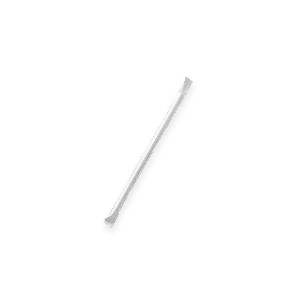 Regular Paper Straw Flexi Individually Wrapped White  2500 pcs