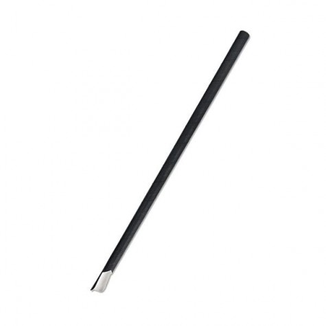 Paper Straw Spoon Black  2500 pcs