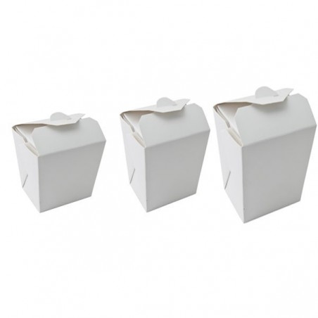 750ml Noodle / Fried Rice Takeaway Box Round Bottom (PE) - WHITE  500 pcs