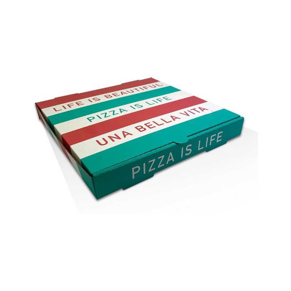 15" White Printed Pizza Box  50 pcs