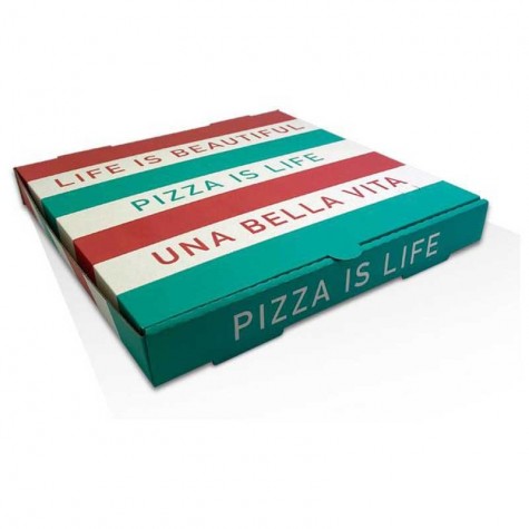 15" White Printed Pizza Box  50 pcs