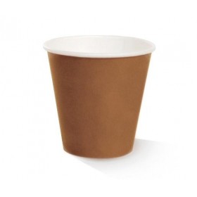 8oz Biodegradable Single Wall Coffee Cup One Lid Fits All