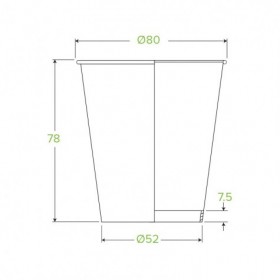 6oz Aqueous Single Wall BioCup Black  1000 pcs