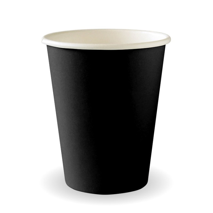 8oz Aqueous Single Wall BioCup Black  1000 pcs