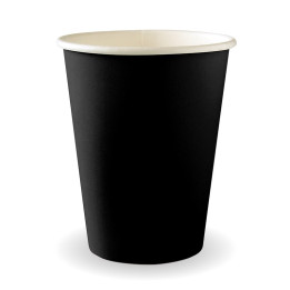 12oz Aqueous Single Wall BioCup Black  1000 pcs
