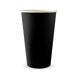 16oz Aqueous Single Wall BioCup Black  1000 pcs
