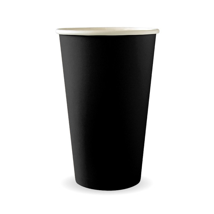 16oz Aqueous Single Wall BioCup Black  1000 pcs