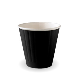 8oz (90mm) Aqueous Double Wall BioCup Black  1000 pcs