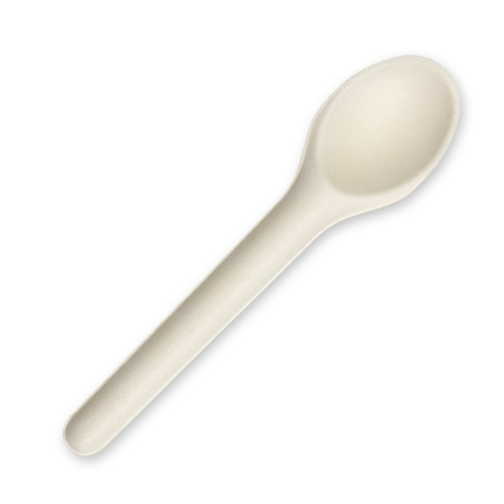 15.4cm Sugarcane Spoon - White   1000 pcs