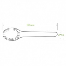 15.4cm Sugarcane Spoon - White   1000 pcs