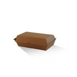 Snack Takeaway Box Large(205x106x76) Corrugated Kraft Plain  200 pcs