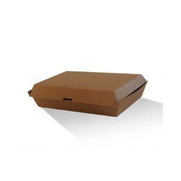 Family (290x170x85) Takeaway Box - Corrugated Kraft Plain  100 pcs
