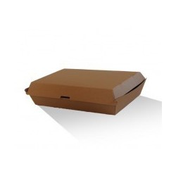 Family (290x170x85) Takeaway Box - Corrugated Kraft Plain  100 pcs