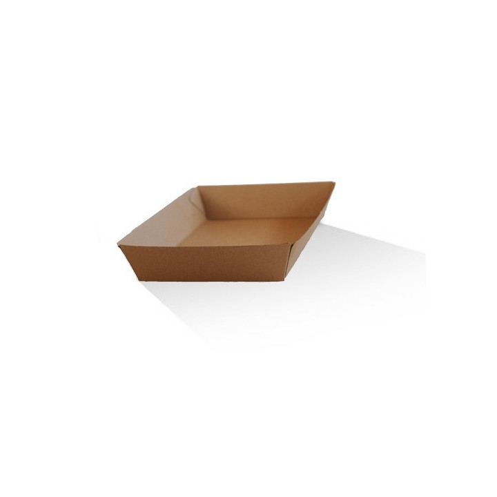 Takeaway Tray Large (152x225x45) Corrugated Kraft Plain  250 pcs