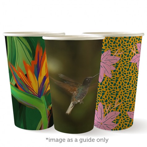 16oz Single Wall Bio Coffee Cup Art series  1000 pcs