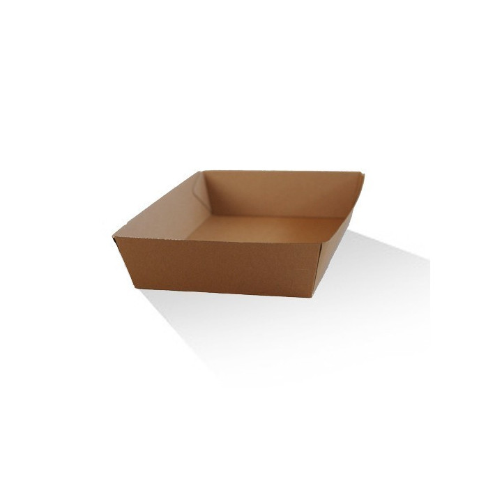 Takeaway Tray x-Large (252x179x58) Corrugated Kraft Plain  100 pcs
