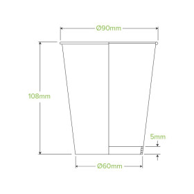 12oz Single Wall Bio Coffee Cup Art Series  1000 pcs