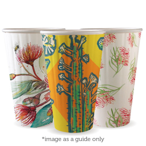 16oz Double Wall Bio Coffee Cup Art Series  600 pcs