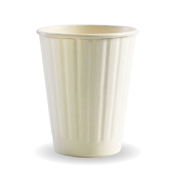 8oz PHA Duble Wall Hot Paper BioCup - White  500 pcs
