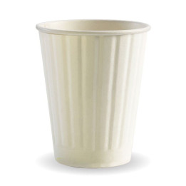 12oz PHA Duble Wall Hot Paper BioCup - White  500 pcs