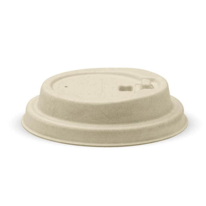 Reclosable pulp lid for 8oz Coffee Cups - Natural  1000 pcs