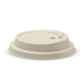 Reclosable pulp lid for 12-16-20oz Coffee Cups - Natural  1000 pcs