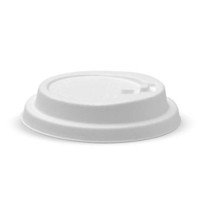 Reclosable pulp lid for 12-16-20oz Coffee Cups - White  1000 pcs
