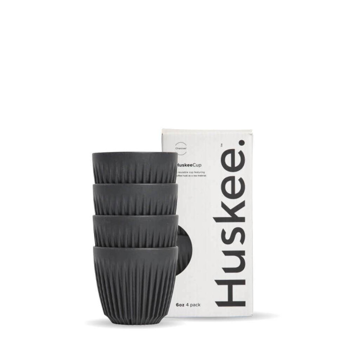 6oz HuskeeCup and lid - Charcoal  48 pcs