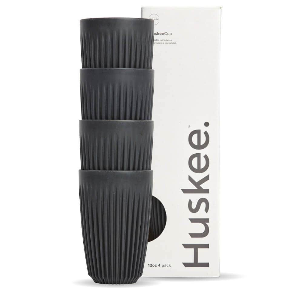 12oz HuskeeCup and lid - Charcoal  48 pcs