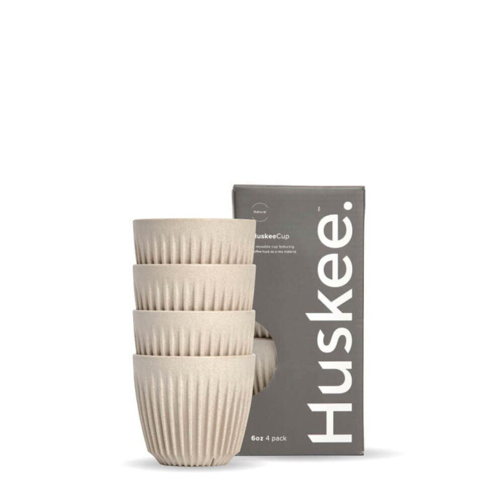 6oz HuskeeCup and lid - Natural  48 pcs
