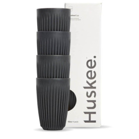 12oz HuskeeCup and lid - Charcoal  48 pcs