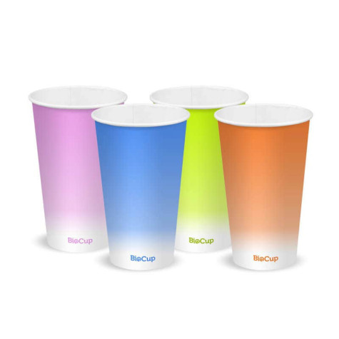 16oz Cold Paper Cup - Coloured  1000 pcs