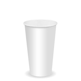 16oz Cold Paper Cup - White  1000 pcs