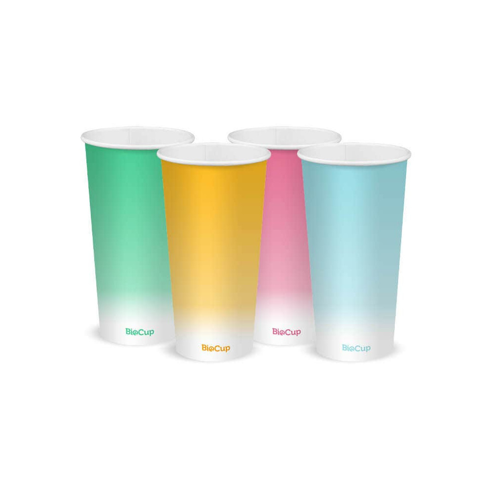 20oz Cold Paper Cup - Coloured  1000 pcs