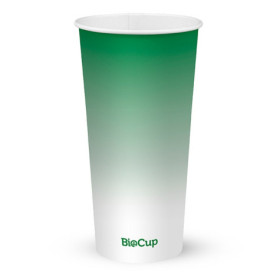 32oz Cold Paper Cup - Green Fade  500 pcs